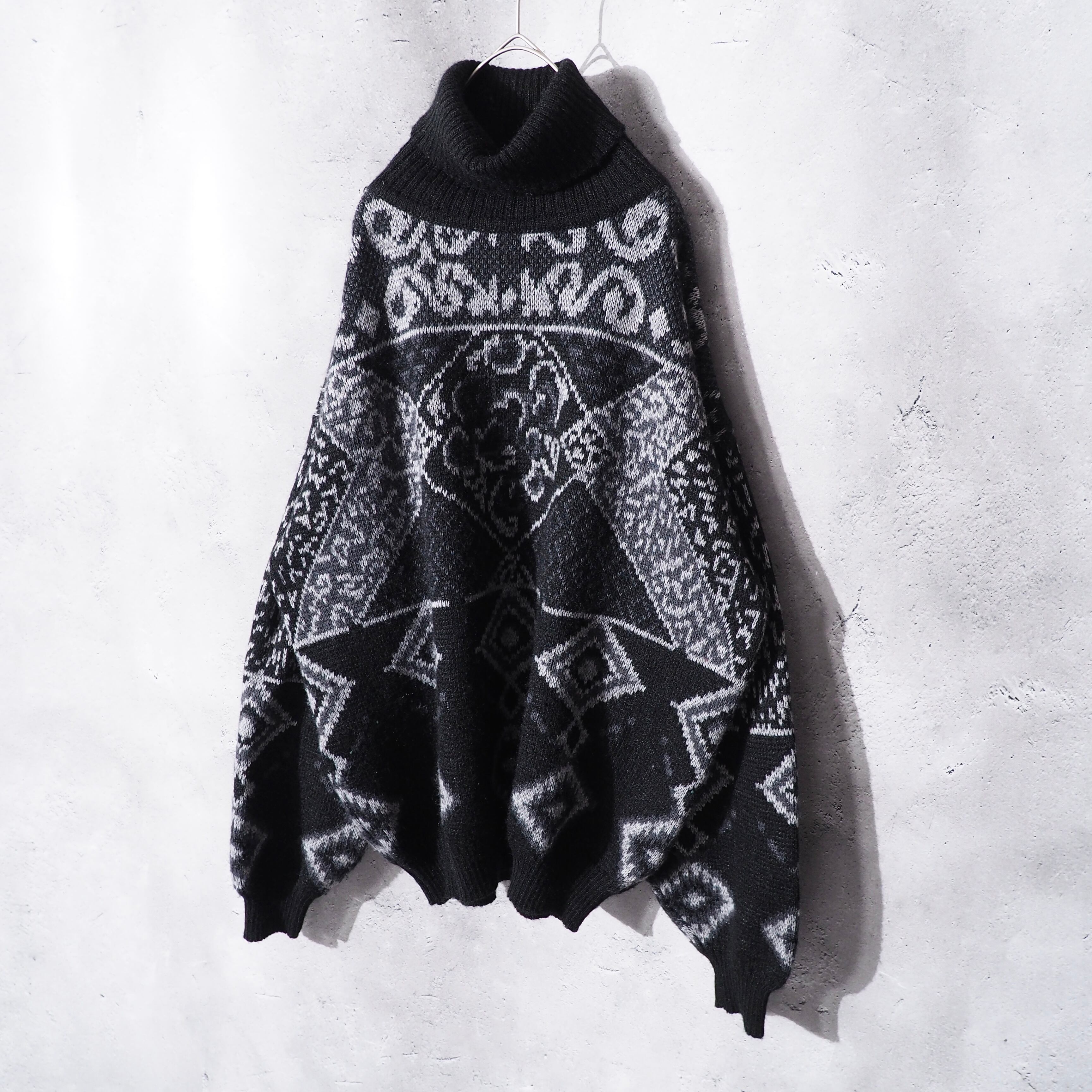 1980s " Made in Italy " vintage loose High neck knit