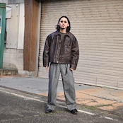 CCUの新作「TRUCKER JACKET」フェイデッドブラウンコーディネート