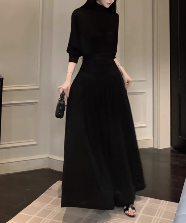 タートルネックワンピース【w-30093】