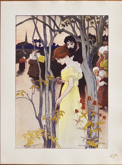 1897-1898アンティークリトグラフ「CREPUSCULE」