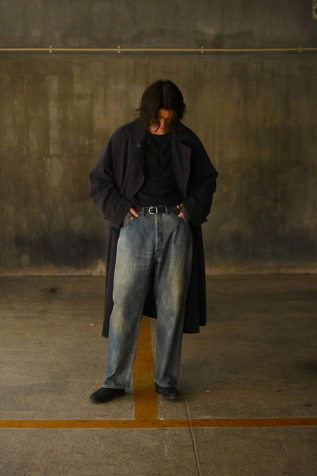 A.PRESSE / No.37 Washed Wide Denim Pants (Indigo)