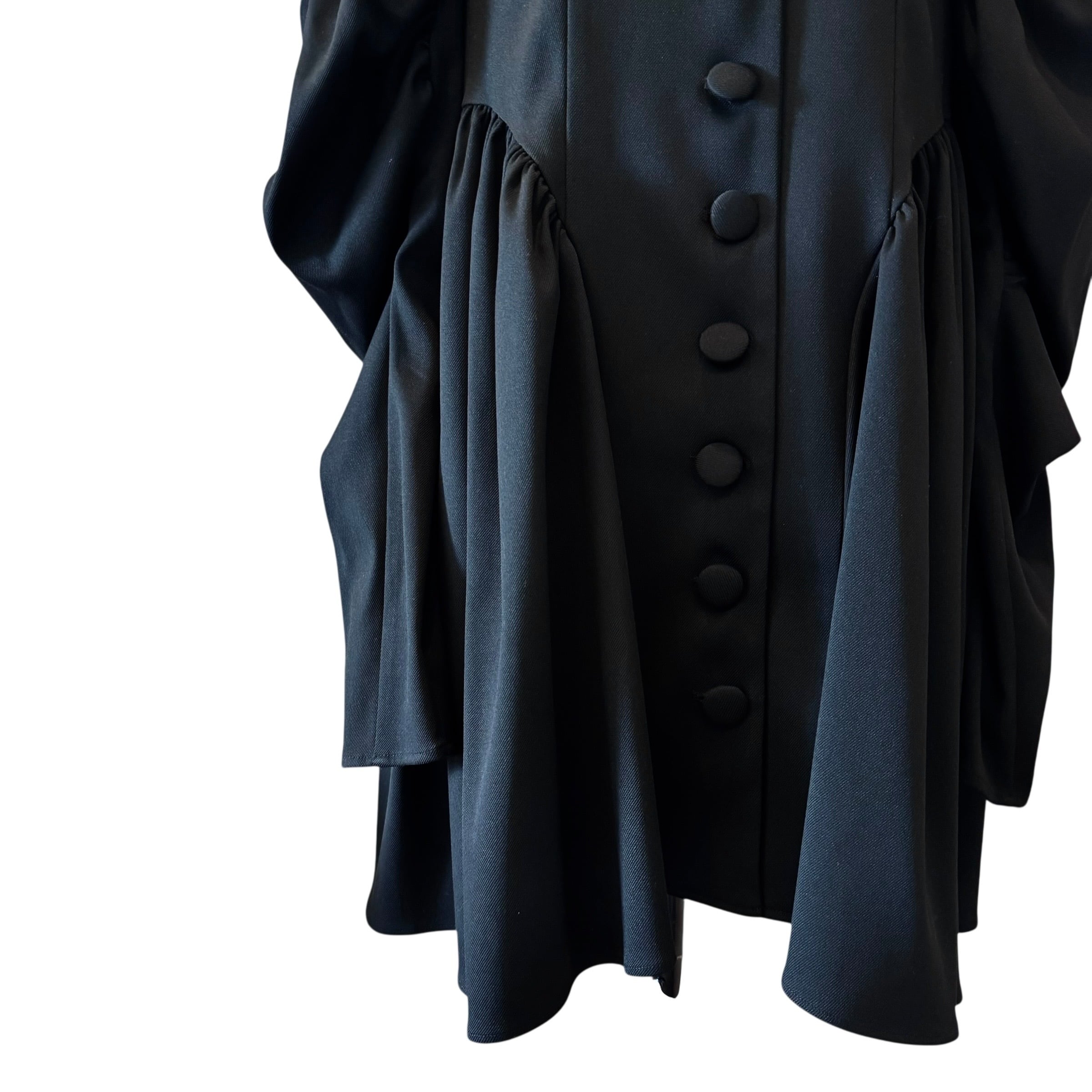 グランドカラーワンピース　BLACK