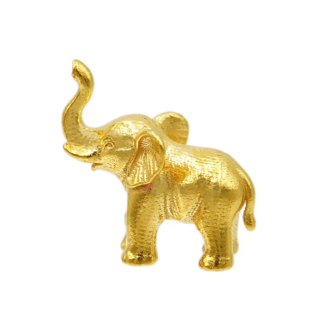 純金 約1g 「鼻から水をかける象」 JUNGOLD 指先サイズの芸術品