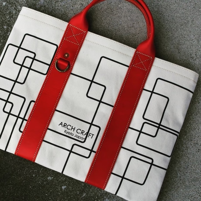 KLW Kyotani Leather Works CANVAS TOTE-SM-RED 帆布トートバッグ 『Labyrinth』 Bag　鞄