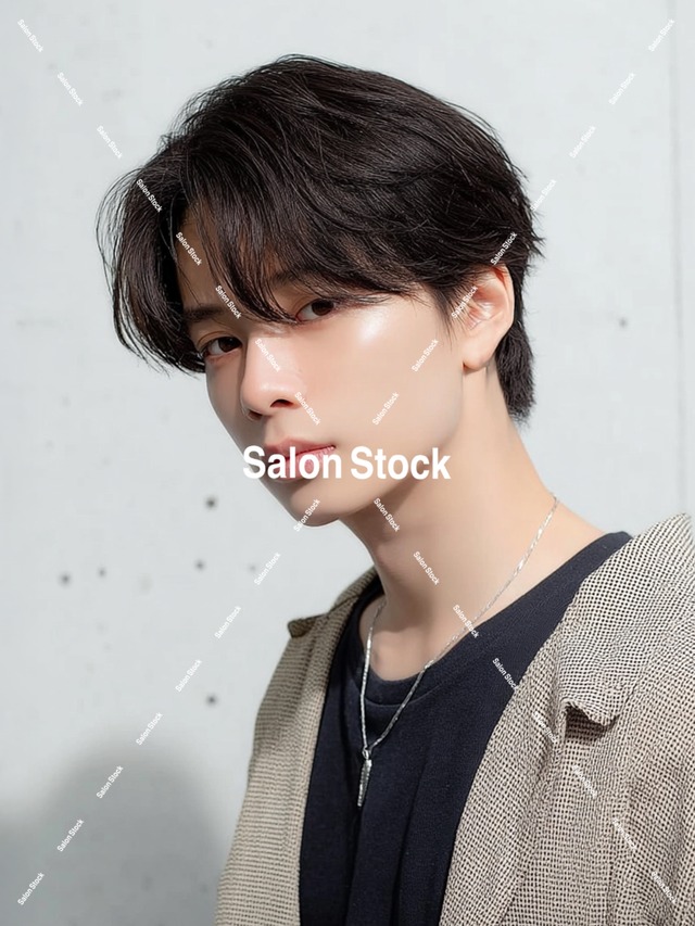 【メンズ】毛流れセンターパート