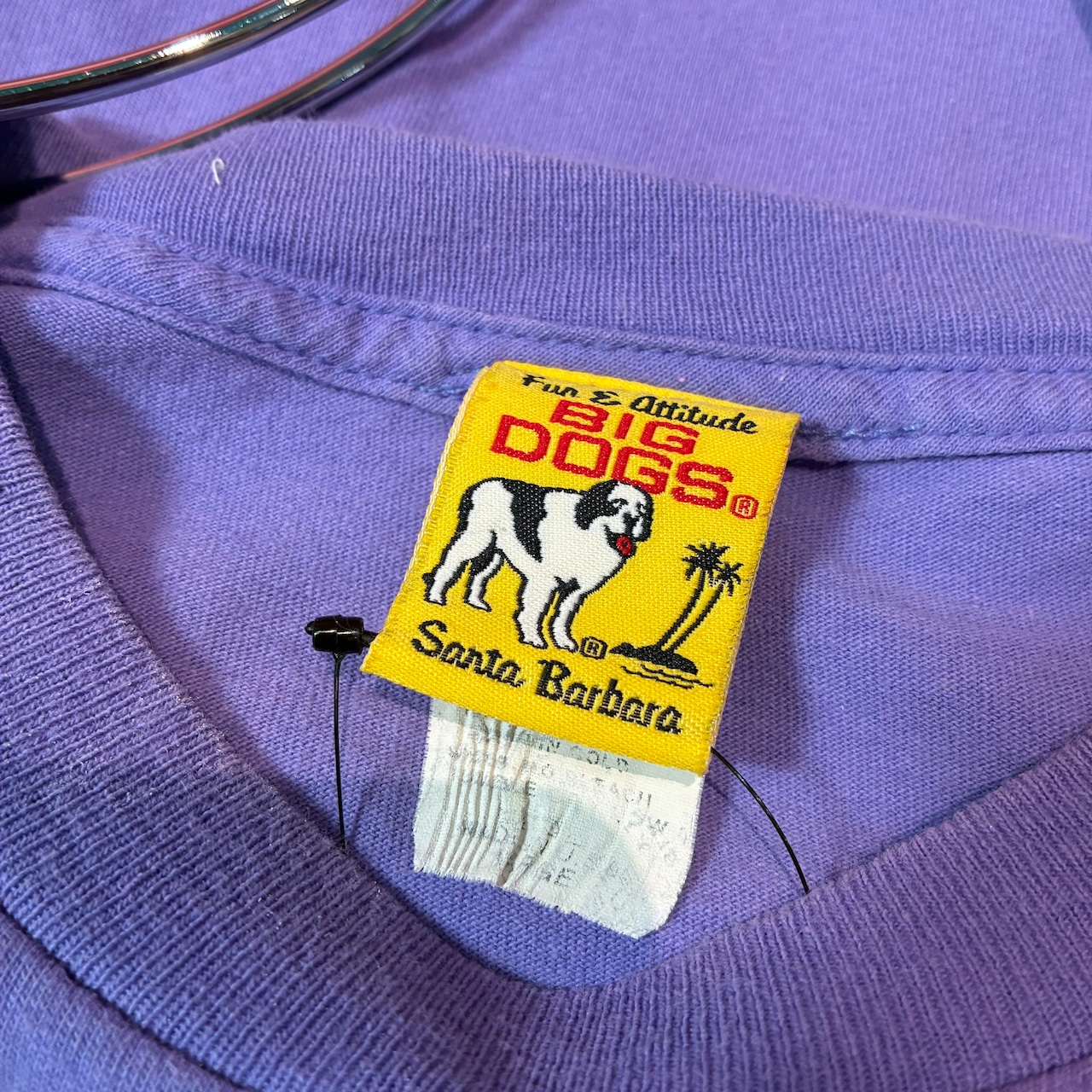 00s BIG DOGS セクシードッグ Tシャツ ラメプリント 紫 L