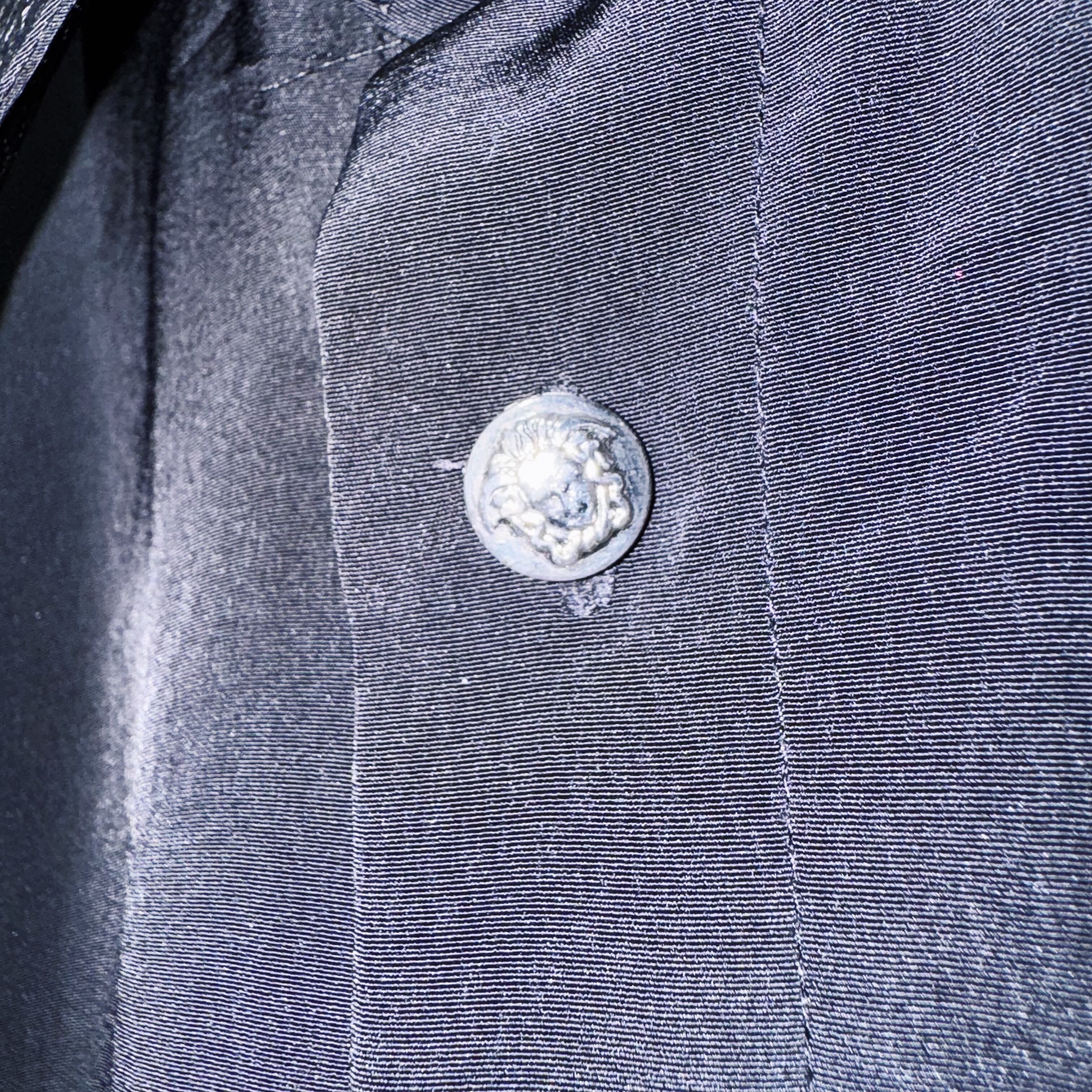 【VERSACE】ヴェルサーチ メデューサボタン デザインシャツ イタリア製 VERSACE