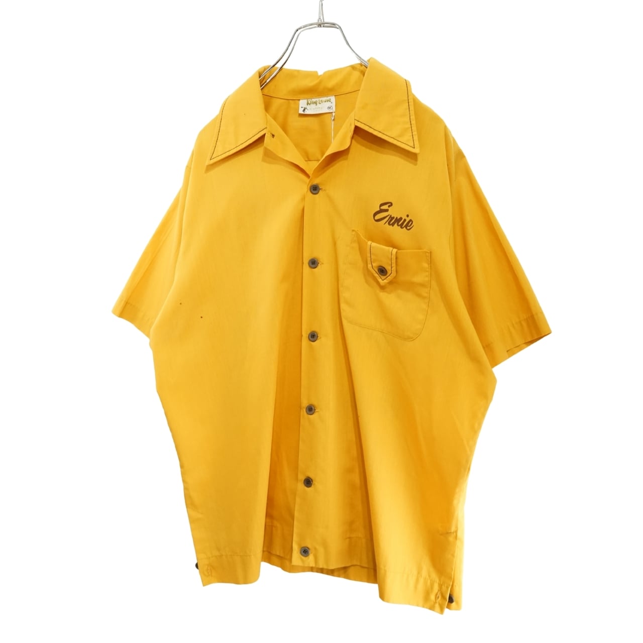 King Louie ボウリングシャツ （表記ML・実寸M相当）｜NA355 King Louie ボウリングシャツ イエロー バックプリント（表記ML・実寸M
