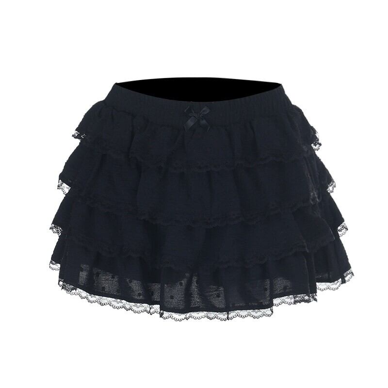 Tiered frill mini skirt r0205