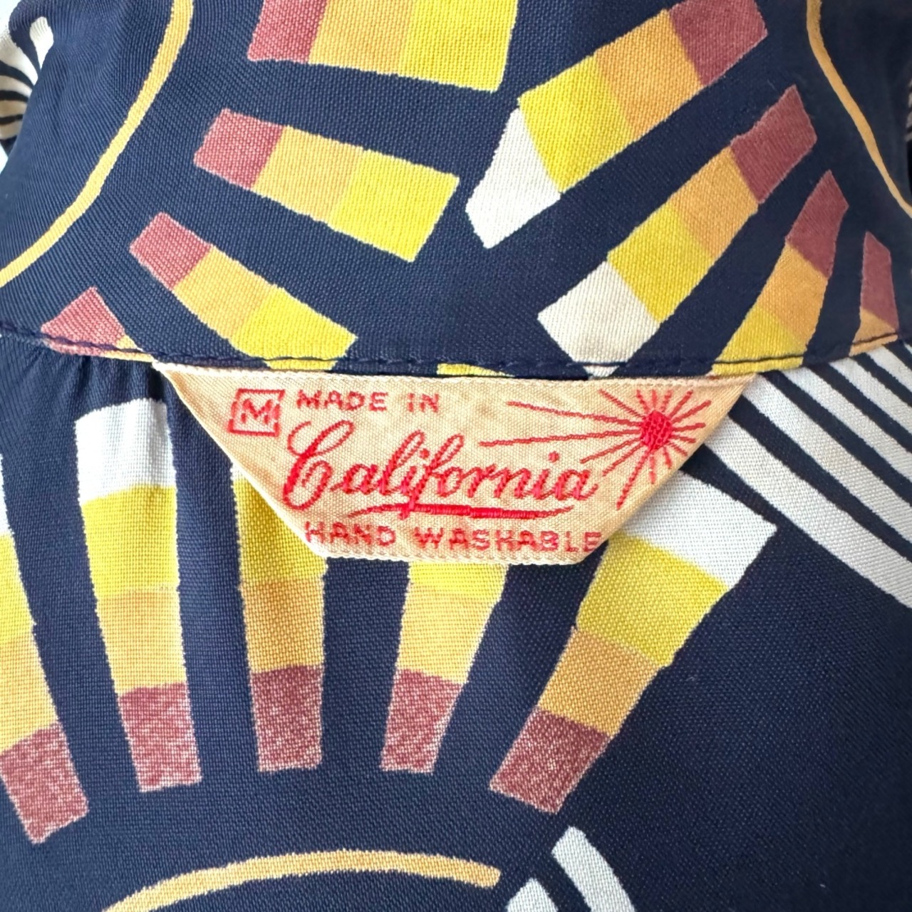 CALIFORNIA RAYON OPEN COLLAR SHIRT "SUN BURST"