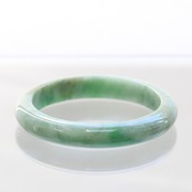 【内径 約59mm】重厚感ある翡翠のバングル komaru/ green A貨翡翠 jd_bg1219
