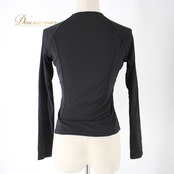 社交ダンス 衣装 スタンダード トップス レッスンウェア 練習着 オールシーズン チャコット Chacott 黒 ブラック系 ラインストーン イベント ウェア 伸縮性 日本製 シンプル おしゃれ フォーマル レディース ダンス用 トップス 洗練された クラシックデザイン ブラックトーン