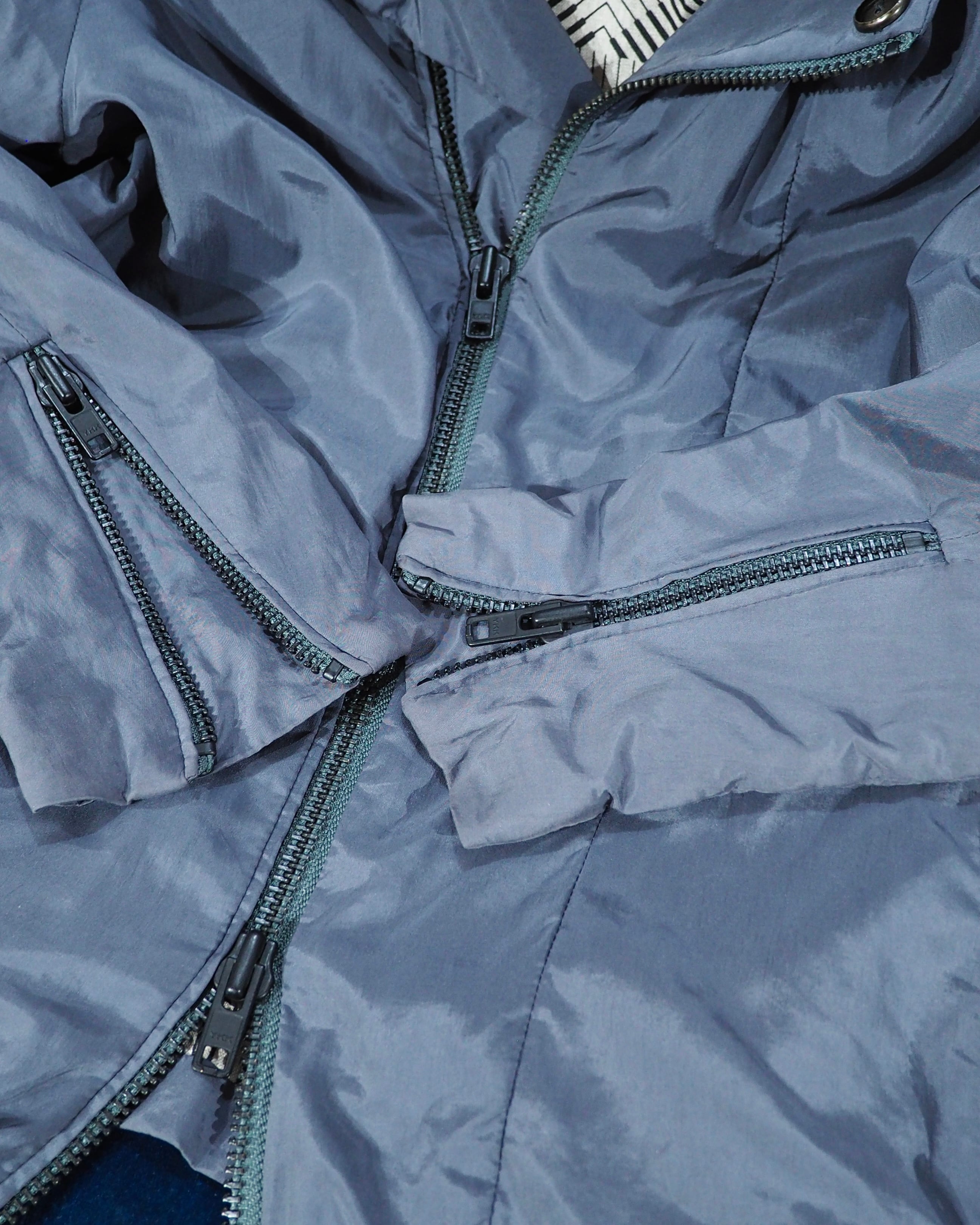 " DIESEL Black Gold " Grayish Purple Color Doubled zip jacket
