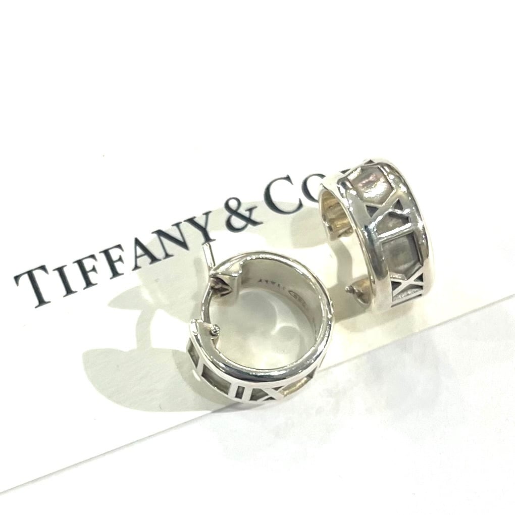 TIFFANY&CO.】2536アトラス フープピアス/シルバー925/幅0.5cm×直径 TIFFANY&CO.】2536アトラス フープピアス/シルバー925/幅0.5cm×直径