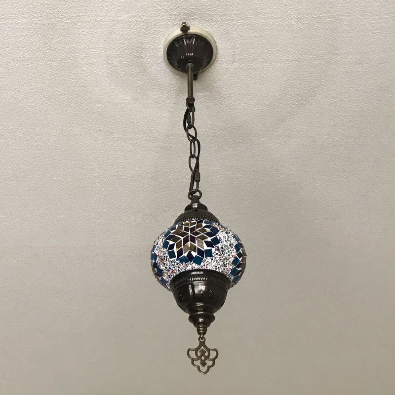 トルコランプ モザイクランプ 吊り下げ型シーリングランプ Mサイズ
