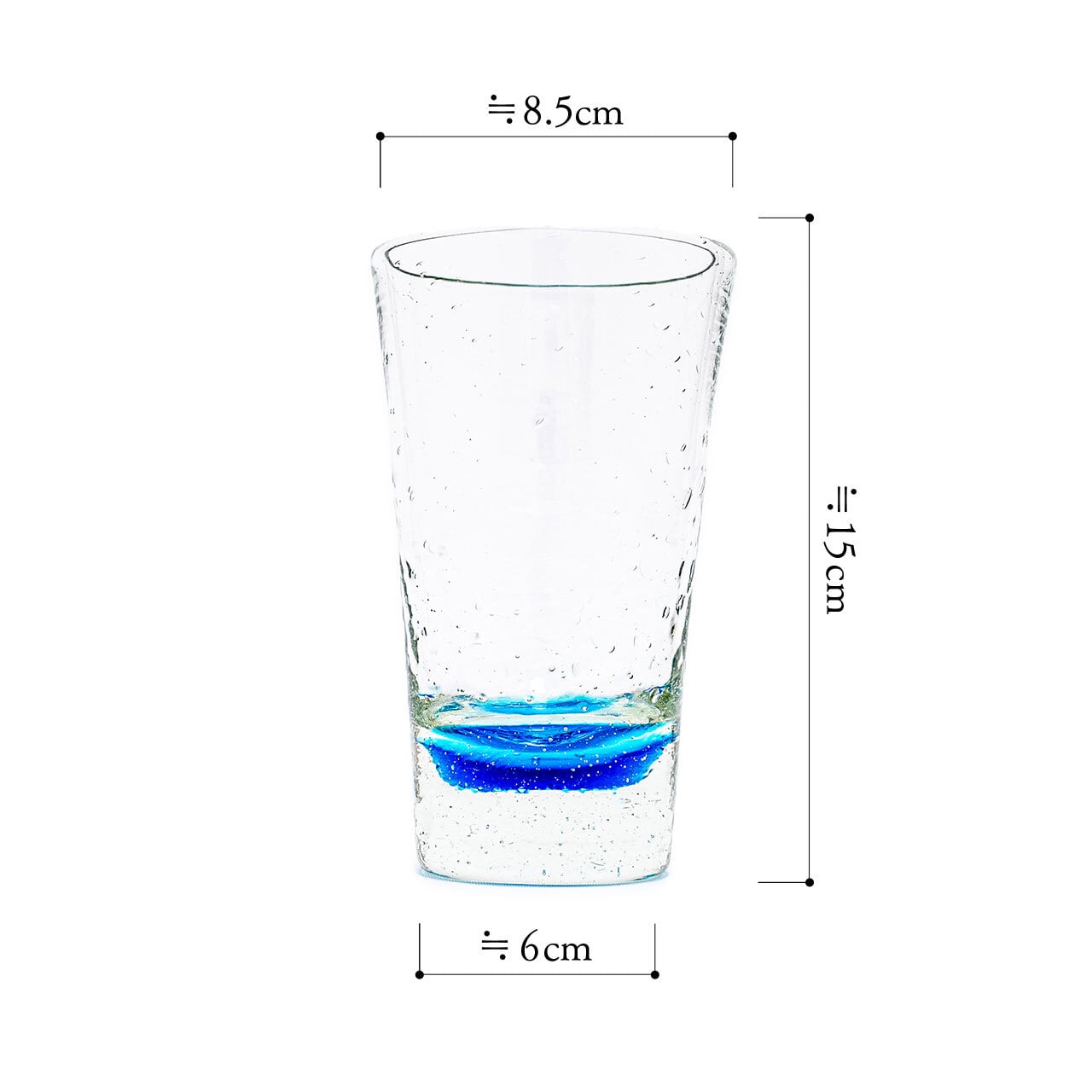 ガラス工房清天】底色気泡マグ 水色 [琉球ガラス] | 【琉球ガラス】と