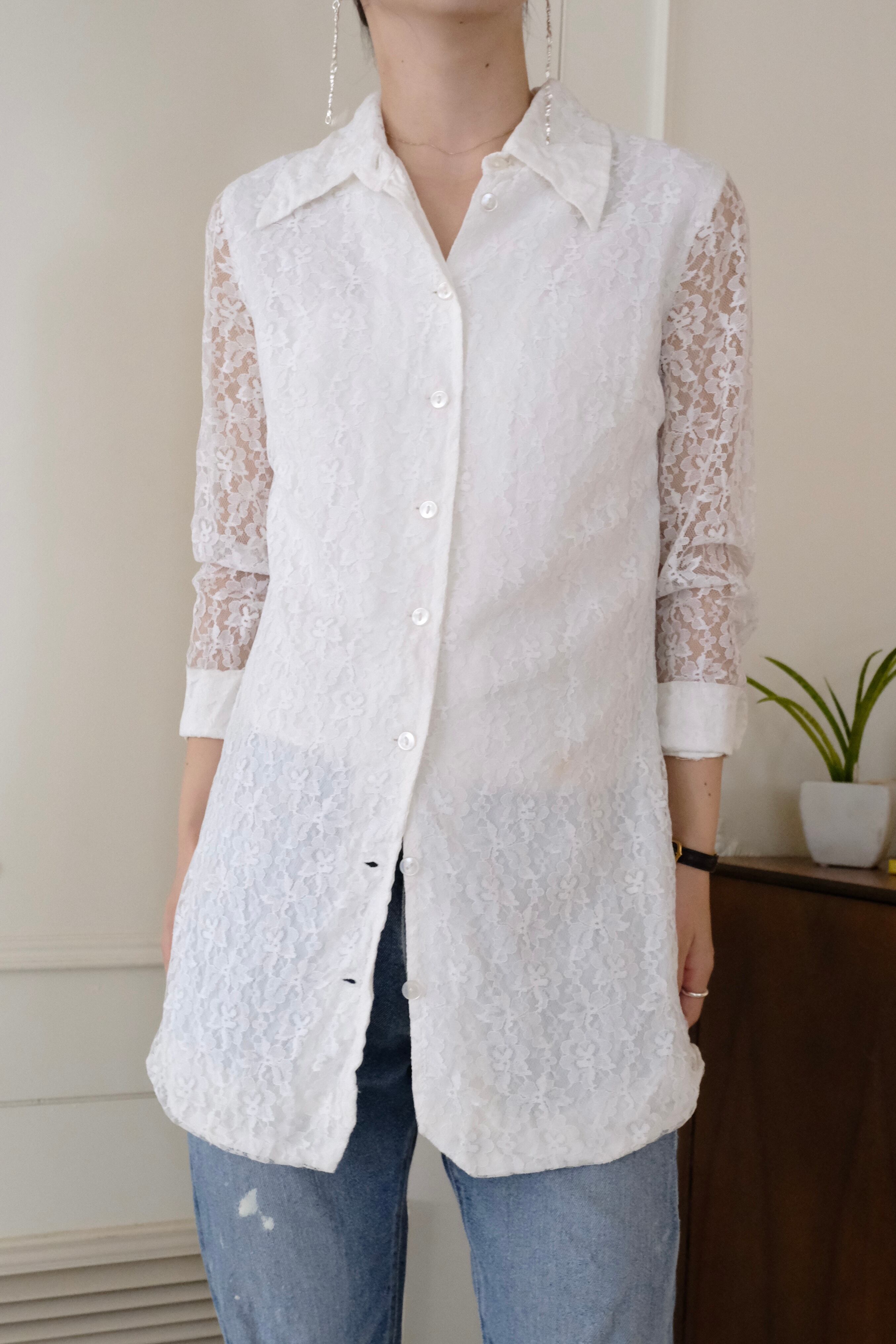 used lace shirt