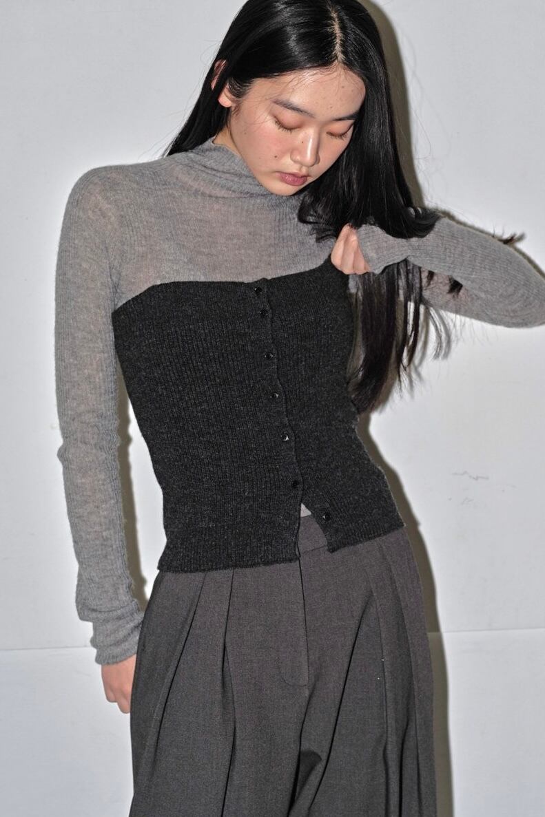 TODAYFUL Rib Knit Bustier リブニットビスチェ charcoalgray | planet3rd