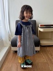 【取寄】A MORE チェックインワンピース｜秋服｜韓国子供服｜26/AT