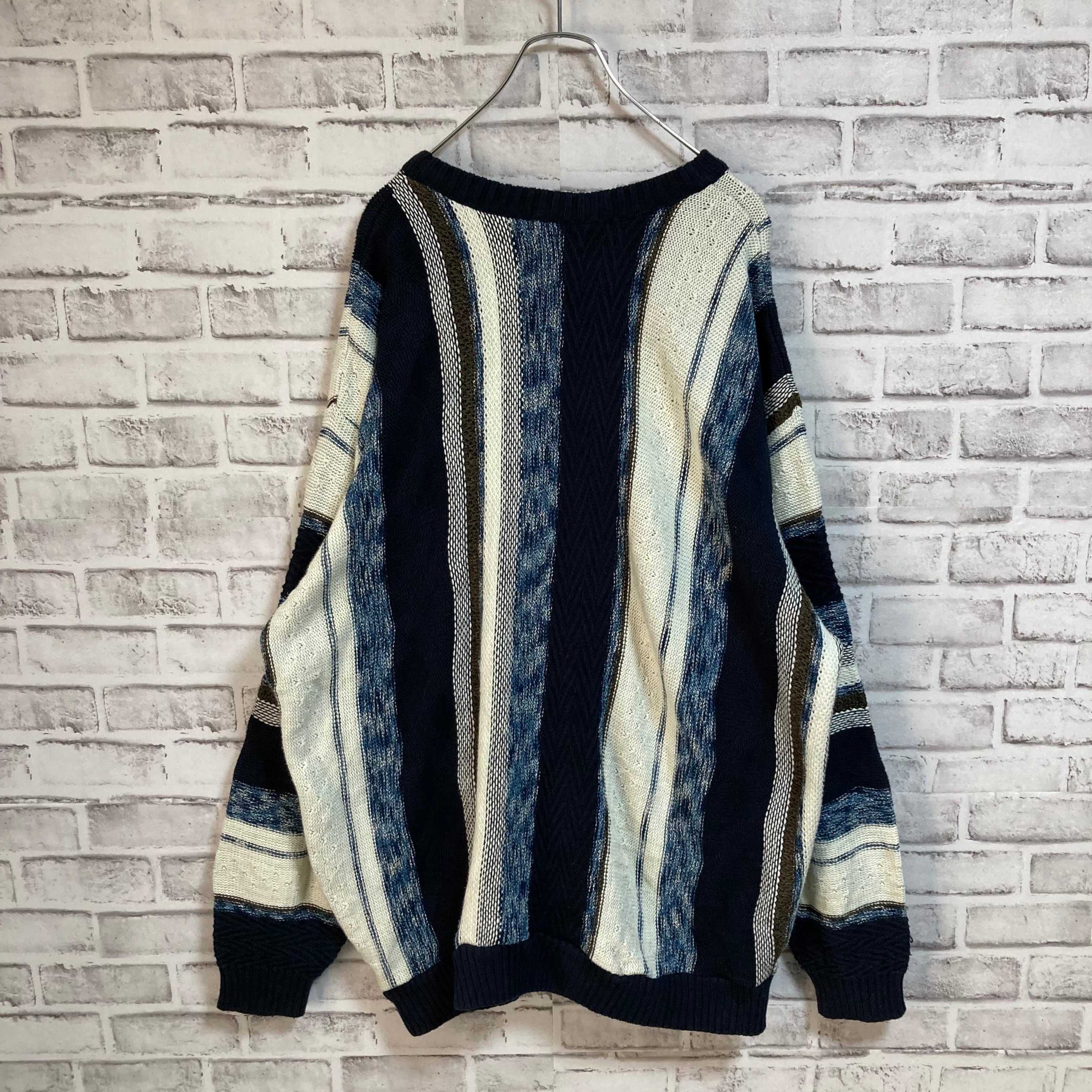 LONDON FOG】Design Knit 2XL相当 ロンドンフォグ 3Dニット デザイン