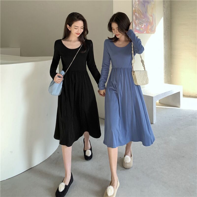 スプリングスタイルドレス ハイウェストスカート 薄手 ロング 春物 YY-ファッション5733108111