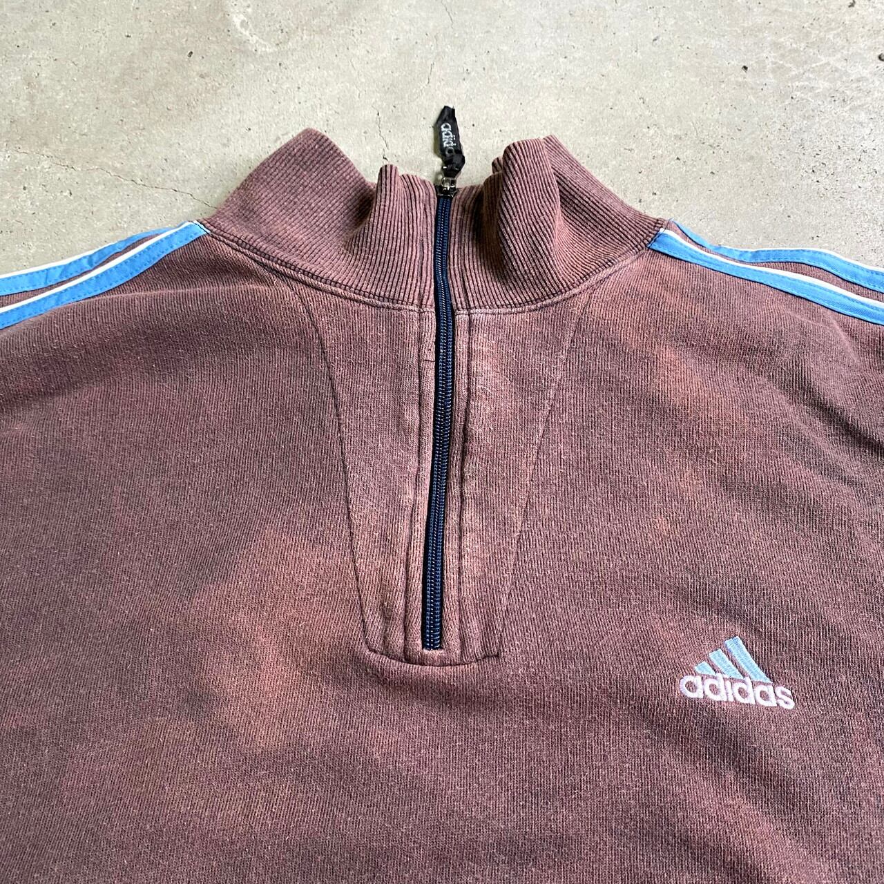 【激レア1点物】adidasビッグロゴ サイドZIPスウェット×ブリーチ3XL