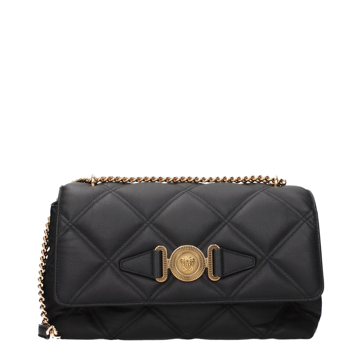 VERSACE ヴェルサーチ レディース クロスボディバッグ レザー ブラック
