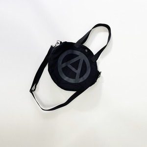 【Tears of Swan x RIDDLEMMA】CIRCLE-A PRINT 2WAY CIRCLE TOTE BAG Φ30 - BLACK