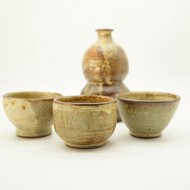 ひょうたん徳利 おちょこセット(3つ)【唐仙窯】