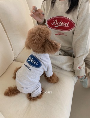 Dog/予約【B-CLOSET】Fluffy Sweatshirt ＆ pant For dog (2color)