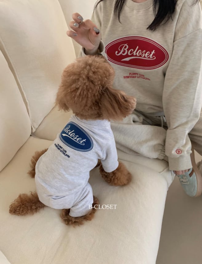 Dog/予約【B-CLOSET】Fluffy Sweatshirt ＆ pant For dog (2color)