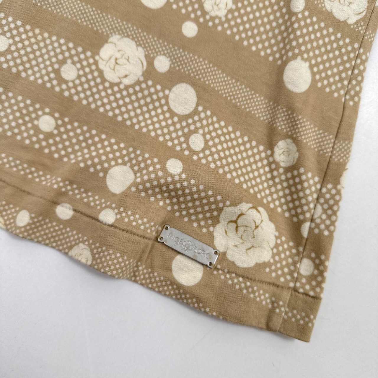 INGEBORG インゲボルグ 総柄 デザイン コットン Tシャツ カットソー サイズ S/ベージュ 系/レディース/ピンクハウス