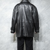 storm bird genuine leather half coat