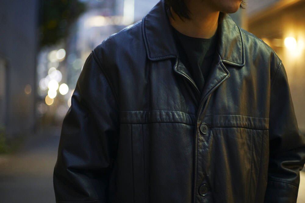 WILSONS - M.JULIAN] Vintage leather half jacket with liner [1990s