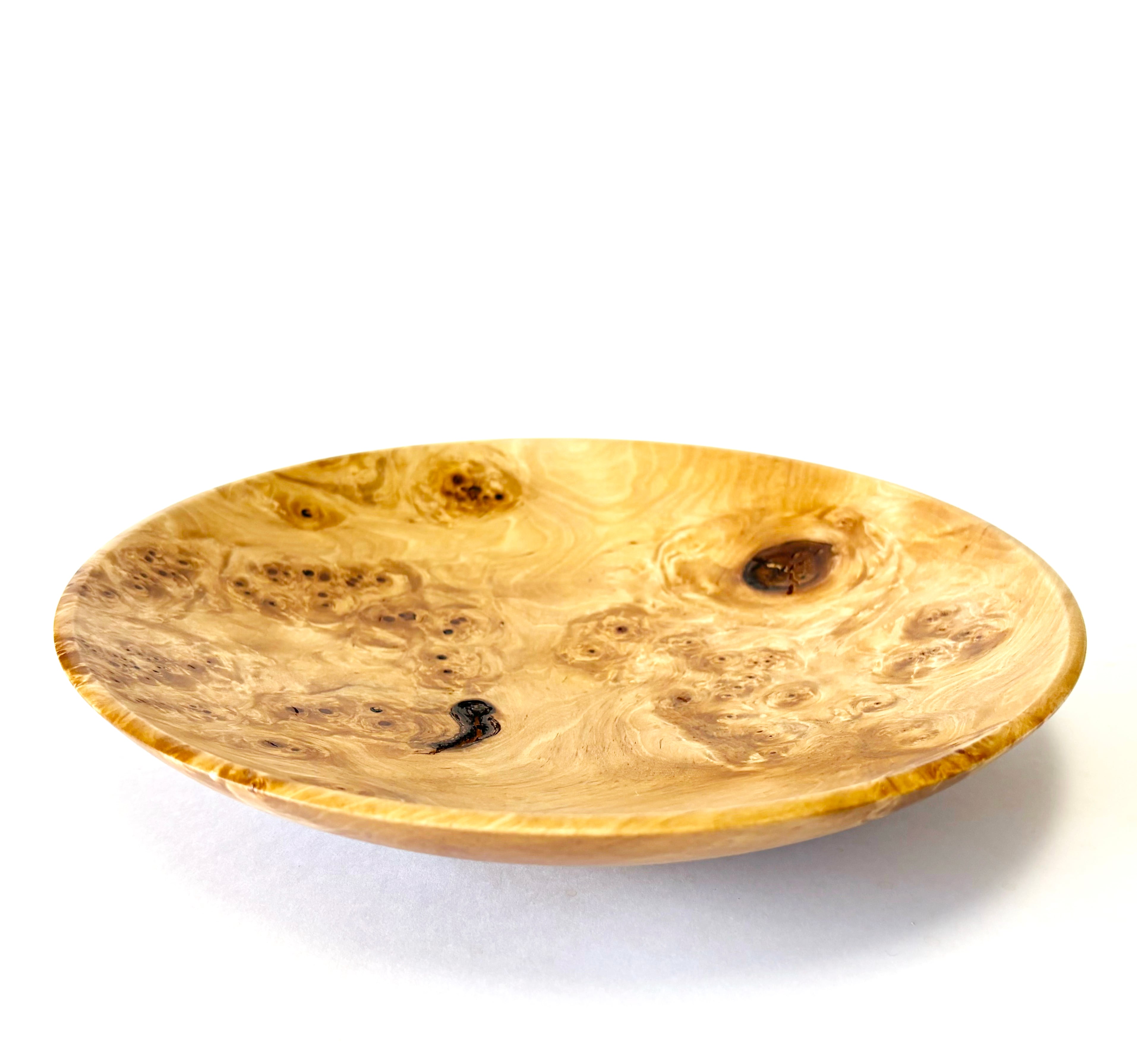 黄金樟茶皿【黄金樟瘤（マーブルウッド瘤）高級茶皿コレクション 岳樺瘤 深皿 一点もの | 工房 十勝の木のうつわ web shop
