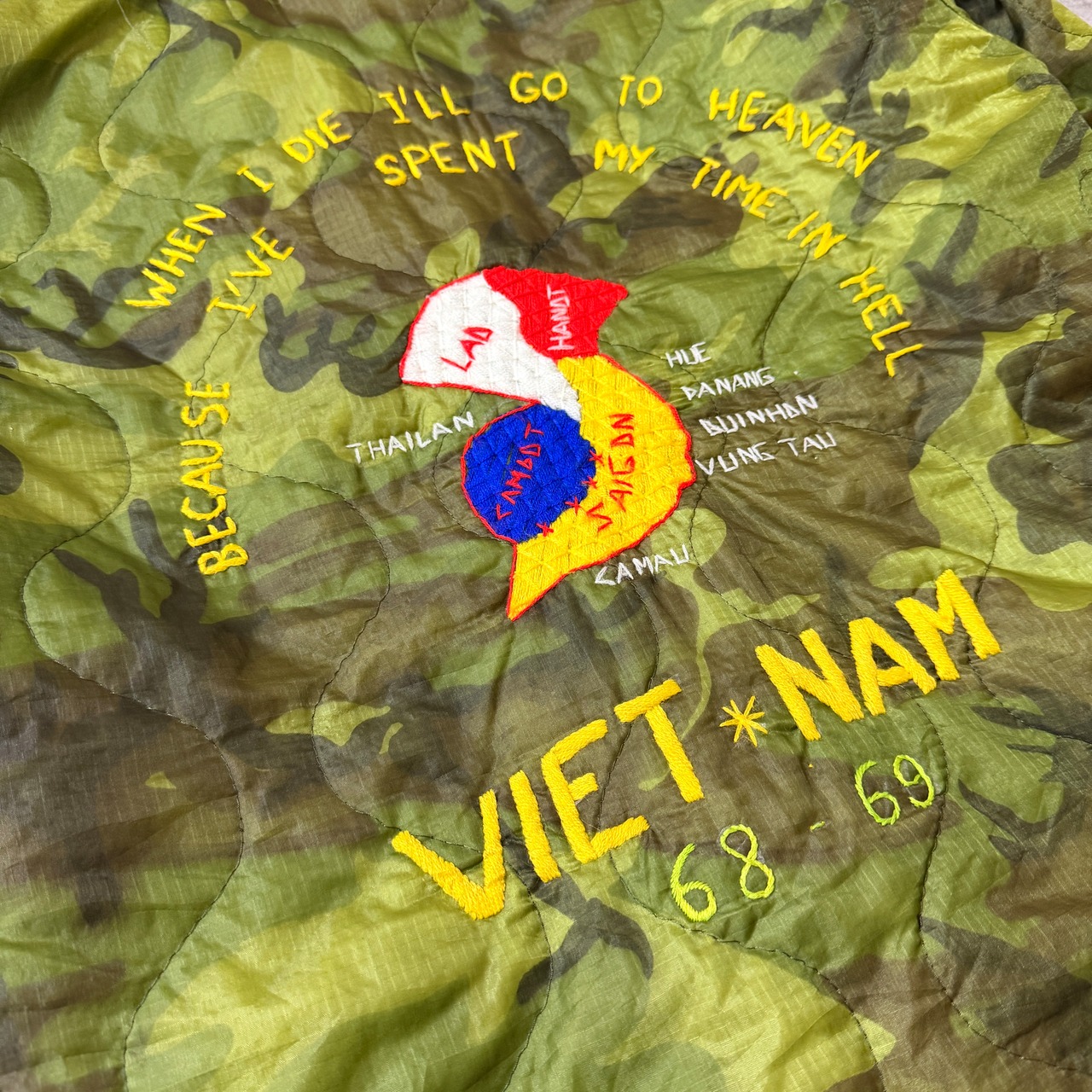 60's Vietnam Jacket Back Embroidery US.ARMY souvenir 60年代 ベトジャン ベトナム ジャケット アメリカ軍 ミリタリー ヴィンテージ ビンテージ スーベニア アート TT2026-0011 - 9
