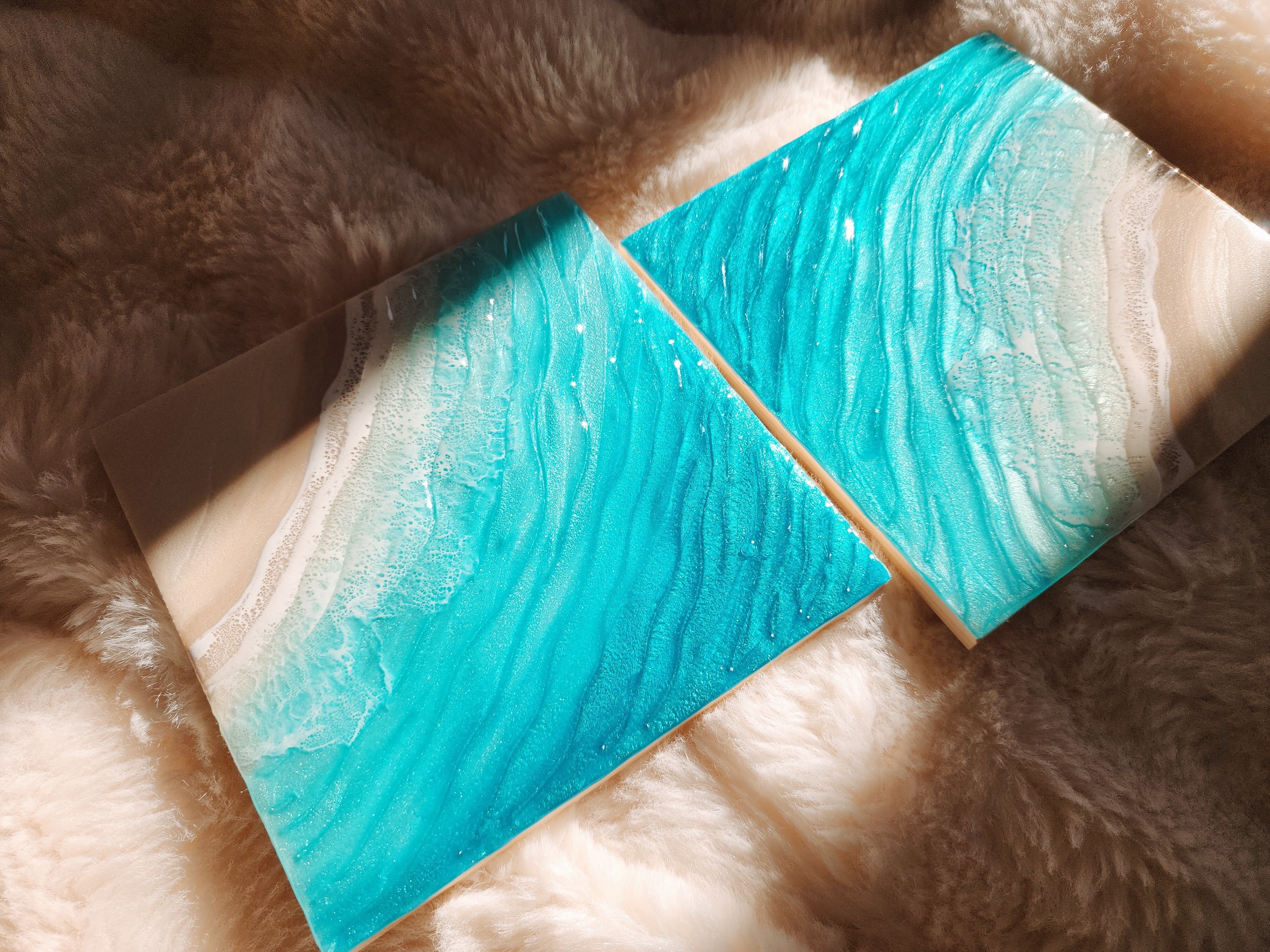 454.オーシャンレジンアート 波紋アート 15㎝パネル | Leaf Edgez