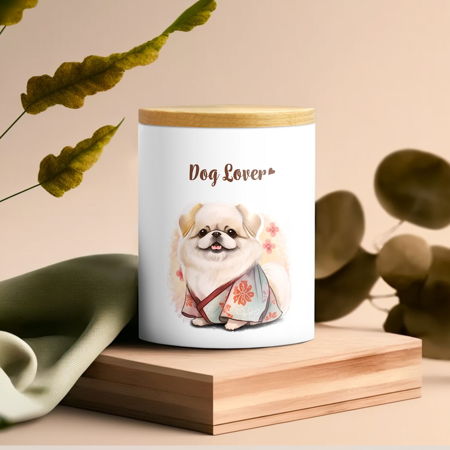 晴れ着姿の ペキニーズ 】 キャニスター 保存容器 お家用 プレゼント