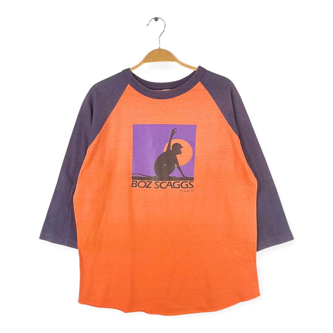 70s ボズスキャッグス ヴィンテージTシャツ ラグラン AOR ロックTシャツ BOZ SCAGGS メンズL相当 古着 @AAA1430