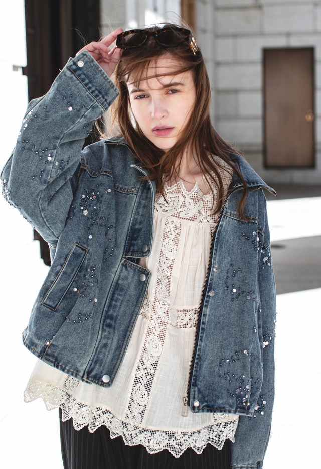 （select）クロシェレースブラウス