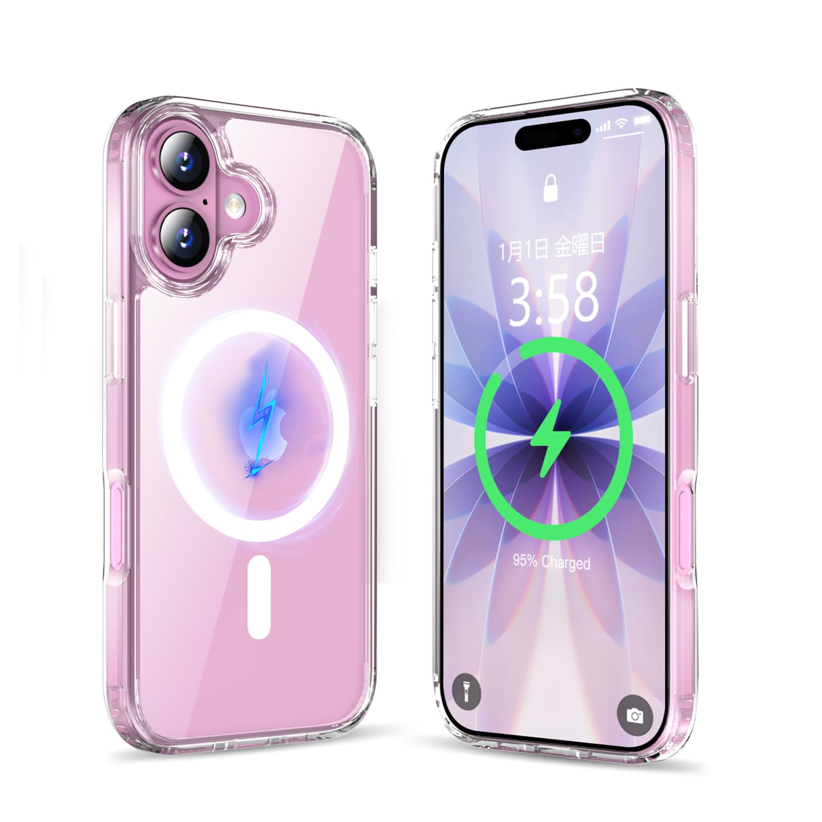 MINIKA iPhone 17 用 ケース クリア MagSafe対応 【超透明・黄変防止】 米軍MIL規格 耐衝撃 スマホケース