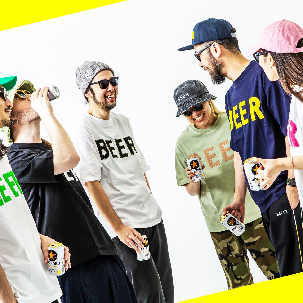 BEER アップリケロゴT ネイビー | BEER