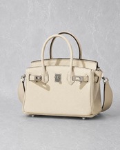 【気軽さ×品格】カウレザーミニ錠前ハンドバッグ