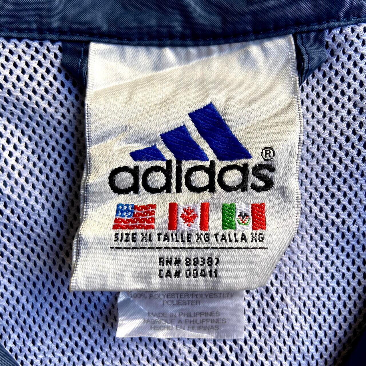 ビッグサイズ 00年代 adidas アディダス ワンポイント刺繍 ライン