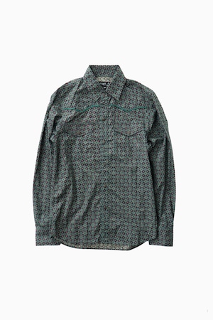 agnès b. HOMME GEOMETRIC PRINT WESTERN SHIRT