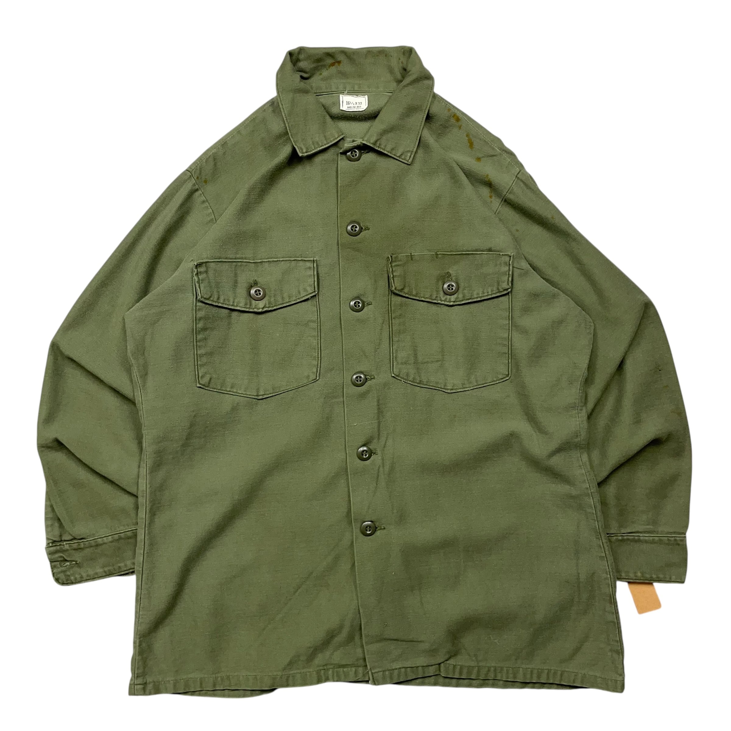 《L》 U.S.ARMY アメリカ陸軍 ユーティリティシャツ 70年代 vintage no.5179