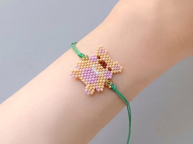 macova ブタ ブレスレット ベージュ