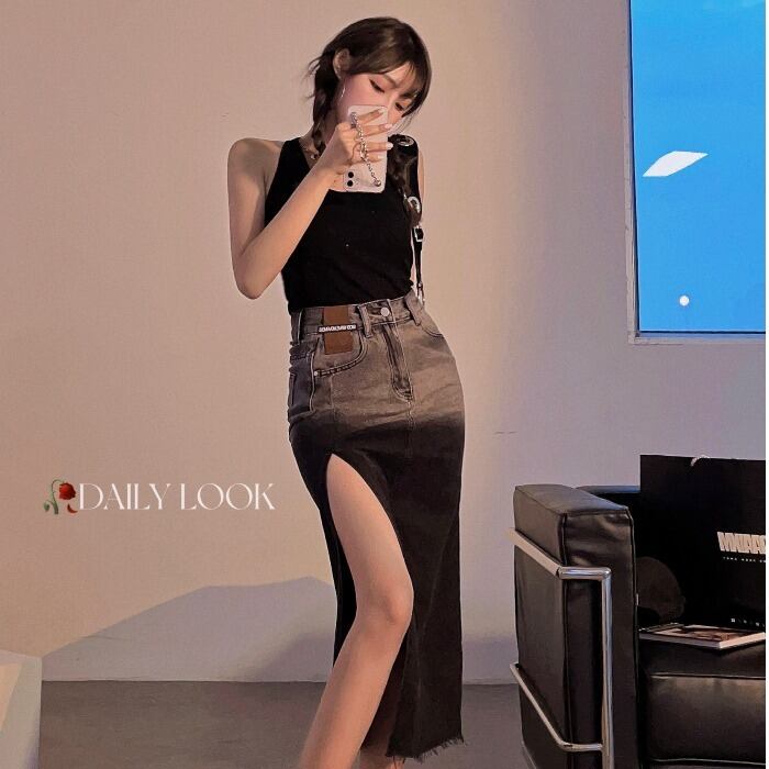 ホルタートップス ウェストスカート Aラインロングセット ドラファッションホール51388709156