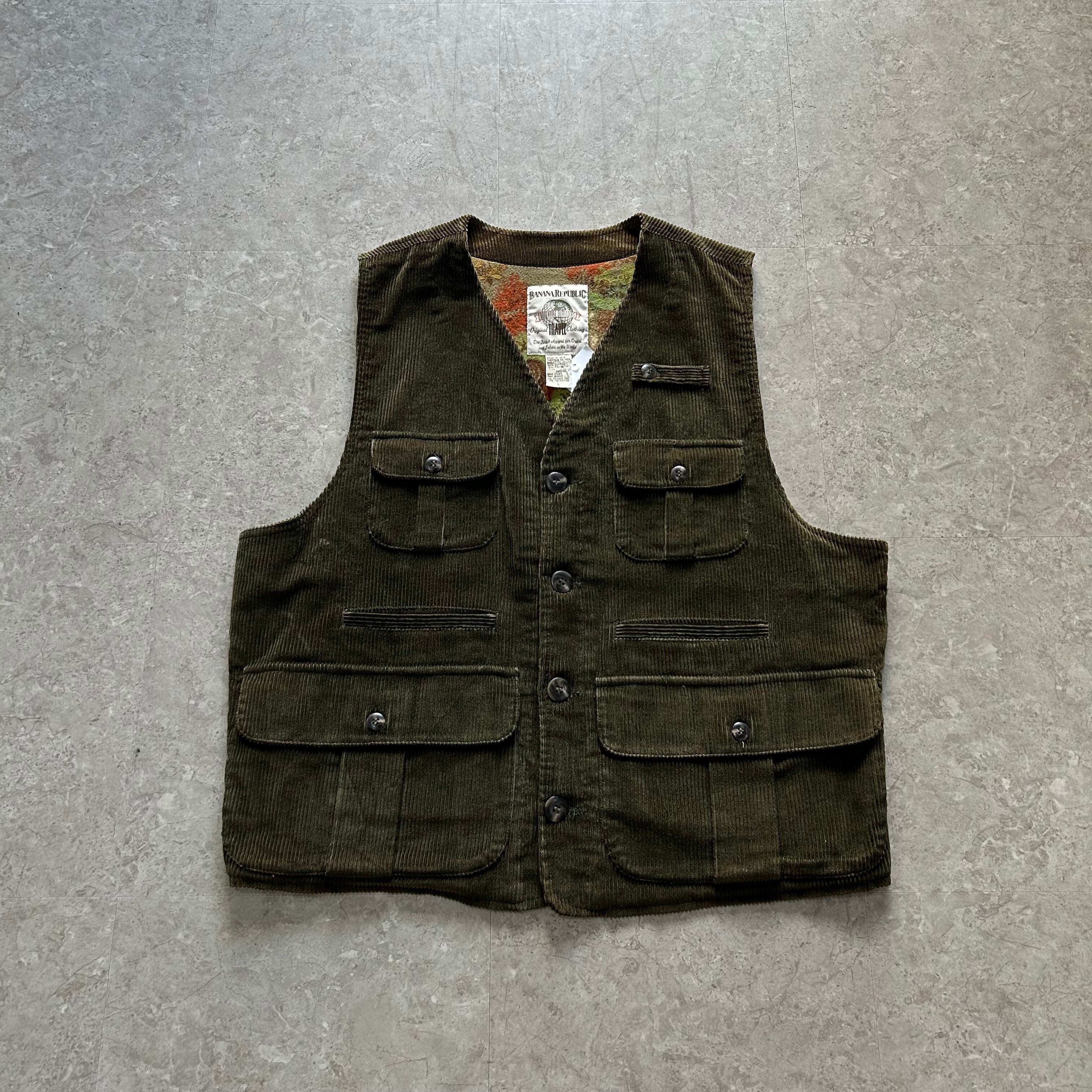 80s BANANA REPUBLIC corduroy vest【仙台店】