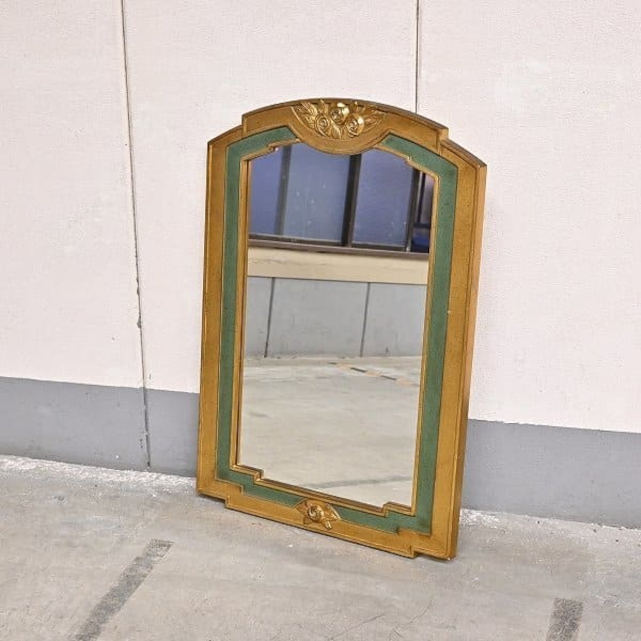 高級 ベルギー製「DEKNUDT MIRRORS / デクヌートミラー」 ウォールミラー アールデコ様式 壁掛けミラー【中古家具/中古インテリア/USED家具ユーズド家具/リサイクル】